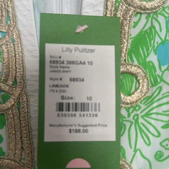 NWT Lilly Pulitzer limeade it’s a zoo Janice shift dress 10 - Picture 6 of 11